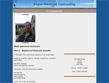 Tablet Screenshot of payne-electrical.com